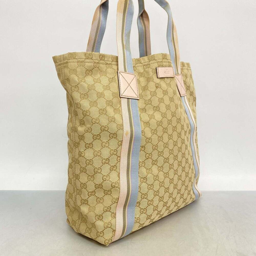 Gucci GG Canvas Tote Bag 189669, Canvas, Beige, Multicolor, Women's - Picture 2 of 10
